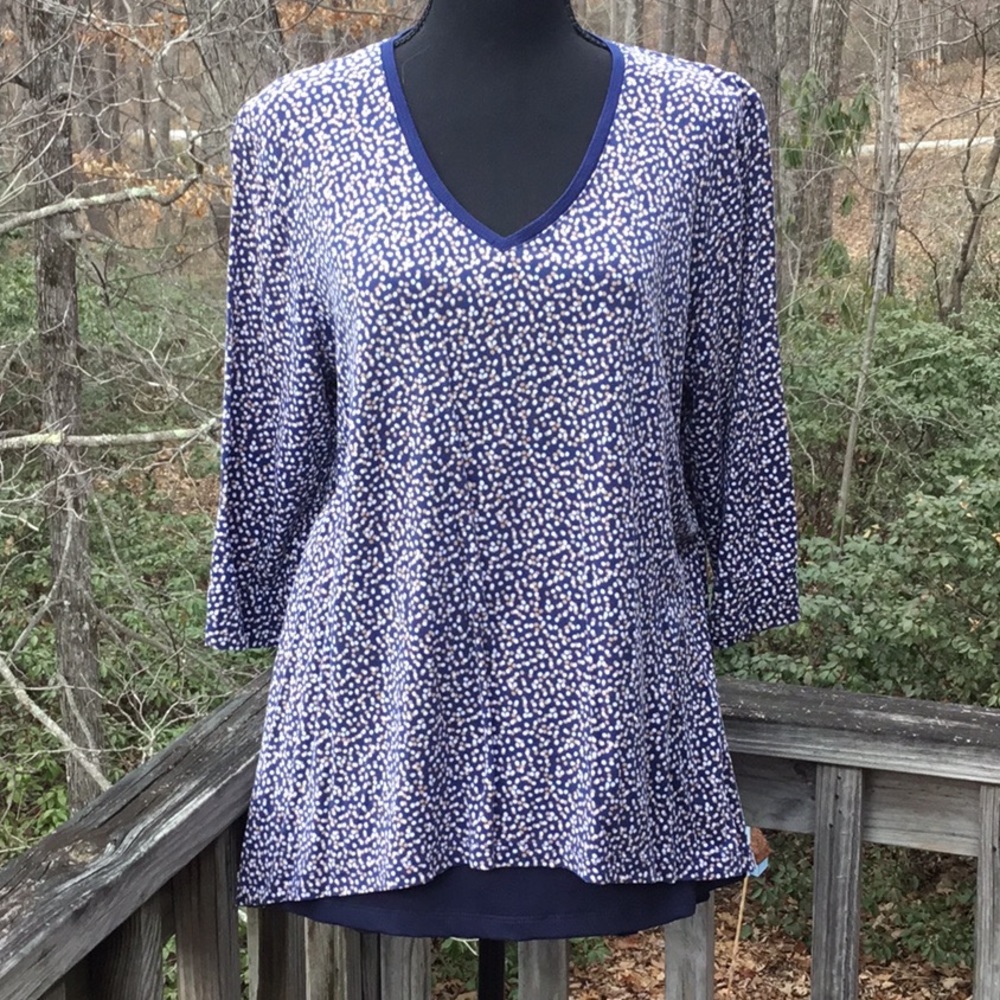 TENNIS JoFit Navy Bubble Top